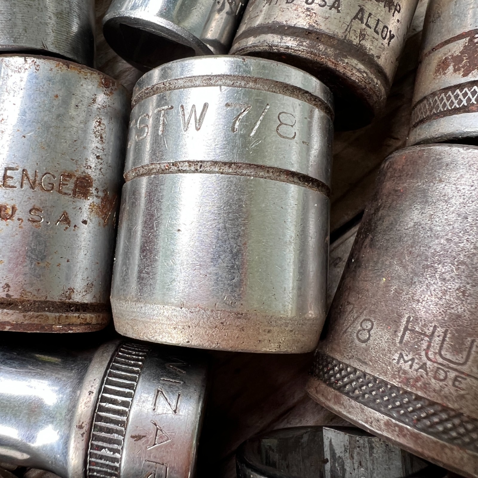 vintage sockets nice lot of 17 various brands USA made # 1816 Walden Worchester
