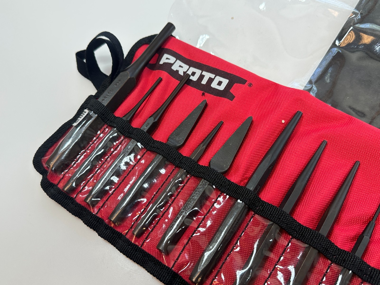 🇺🇸 NEW Proto Tools USA 12 Piece Punch & Chisel Set w/ Kit Bag