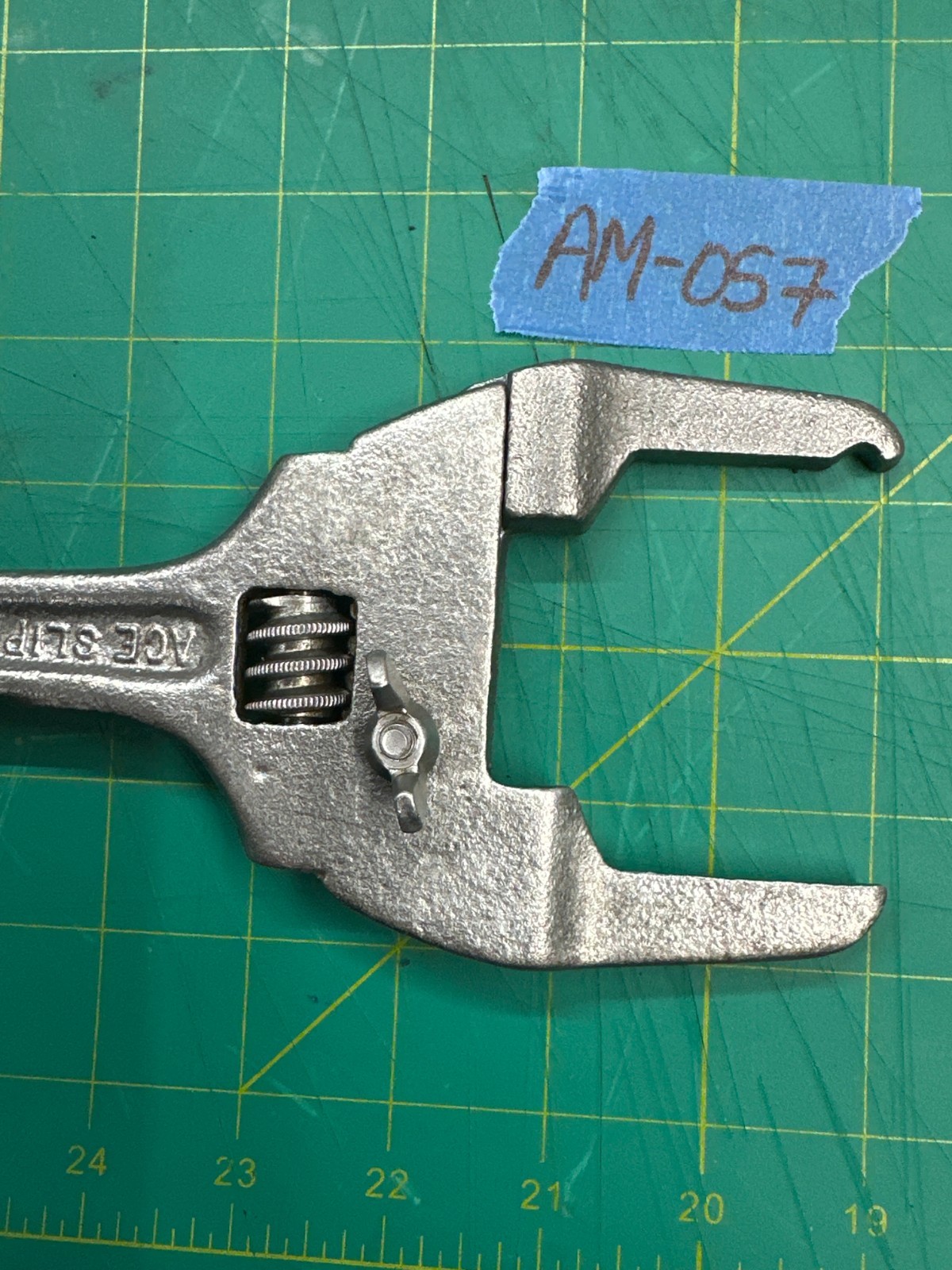 Vintage 10.5″ Ace Adjustable Slip & Lock Nut Wrench From Covers Co. Made In USA