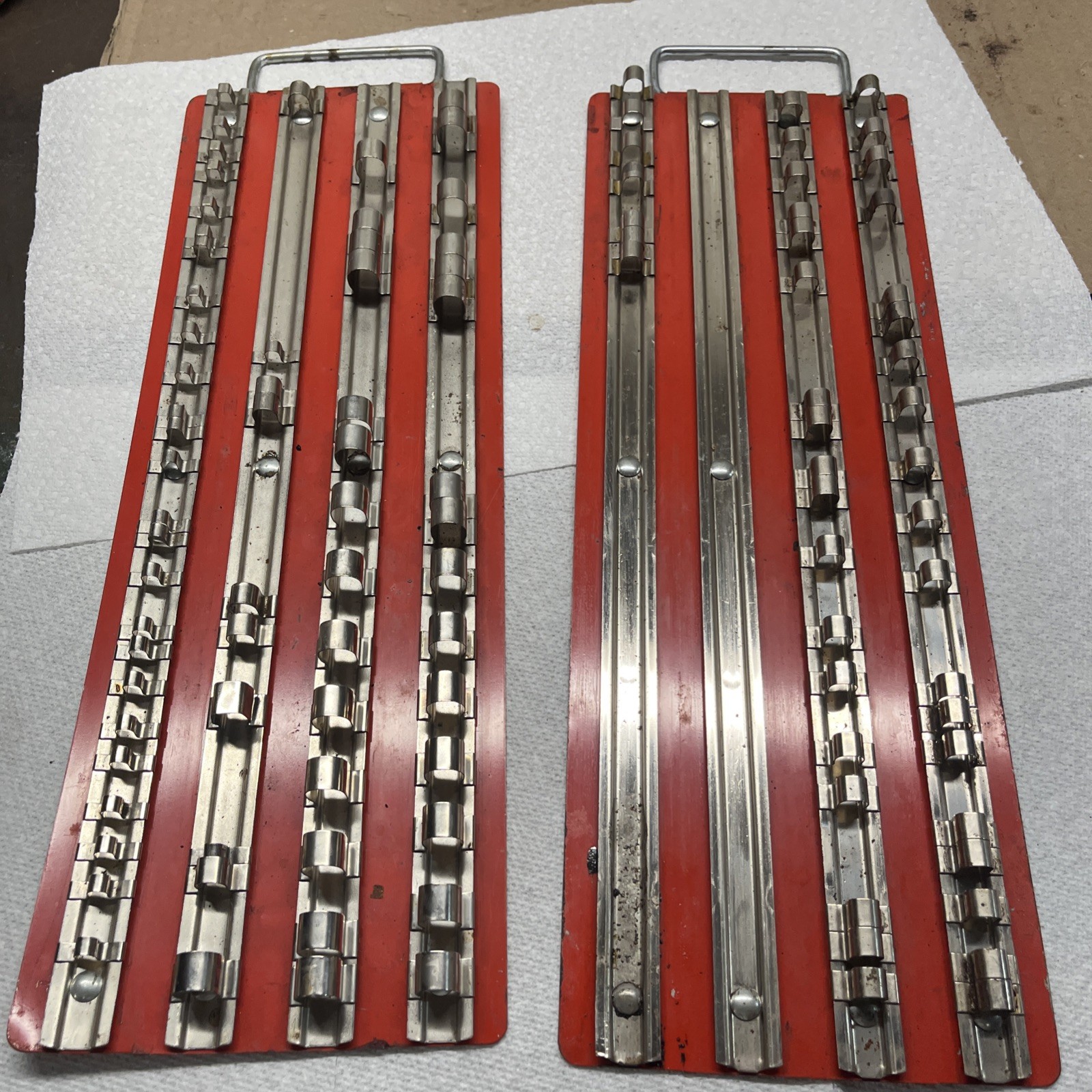 Two socket trays 1/4 in., 3/8 in.,and 1/2 in. Multiple Rail Socket Tray – SAE-MM