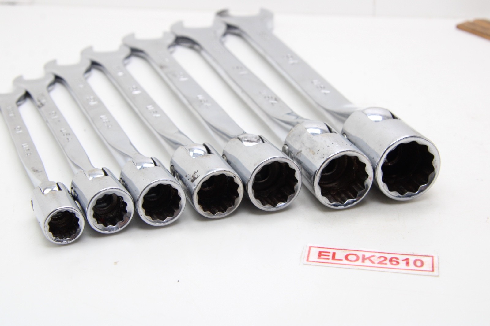 SK Tools 88812-88824 3/8 – 3/4 12 Point Flex Head Superkrome Socket Wrench Set