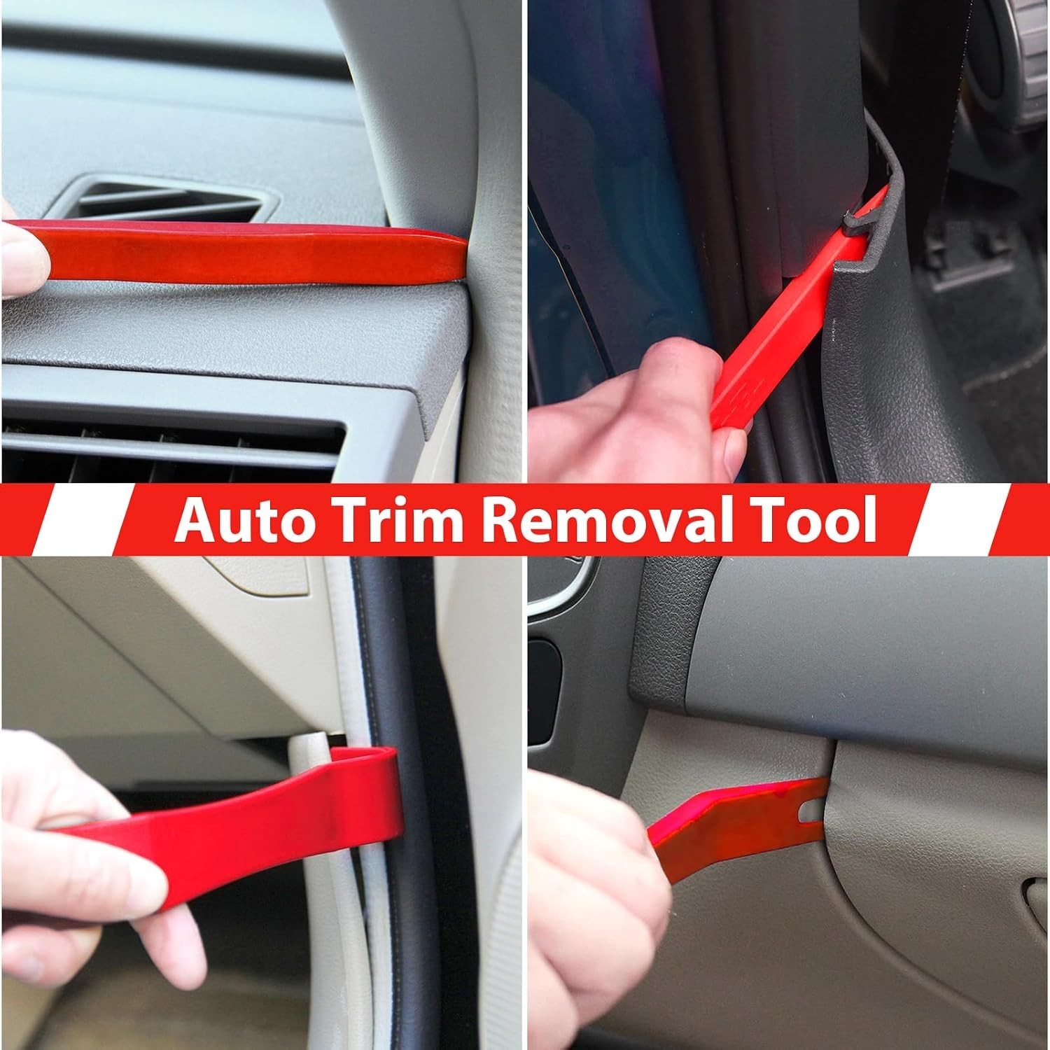 8Pcs Auto Trim Disassembly Tool Set,Nylon Plastic Fasteners Remover Tools for…
