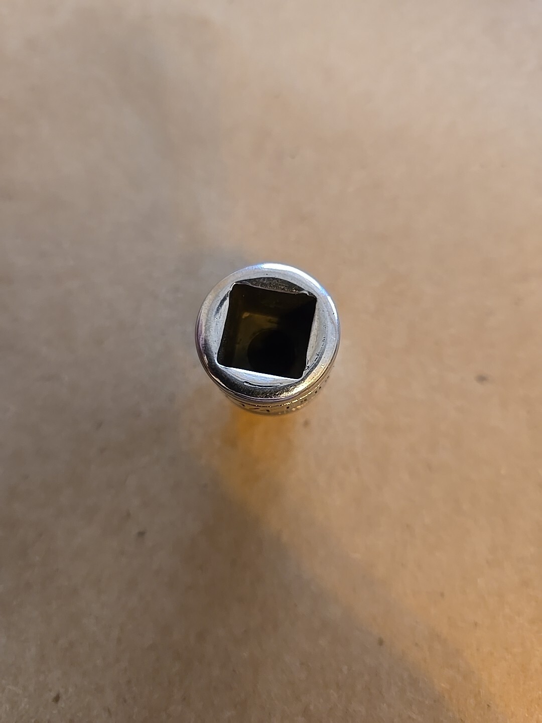 Snap On 3/8″ Drive 1/4″ 6PT SAE Shallow Chrome Socket USA FS081