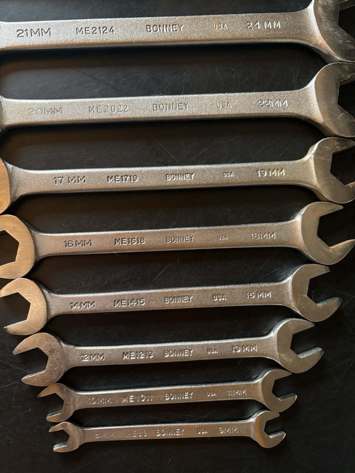 Vintage Bonney Wrench Set With Sleeve Case *missing one*