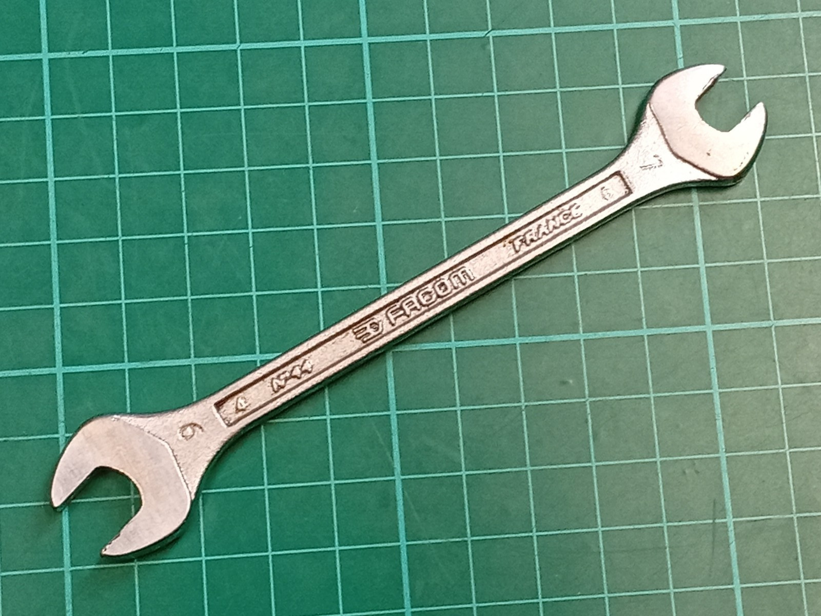 Facom No44, 7mm x 9mm, Vanachrome Super S, Open Ended Spanner, Made In France