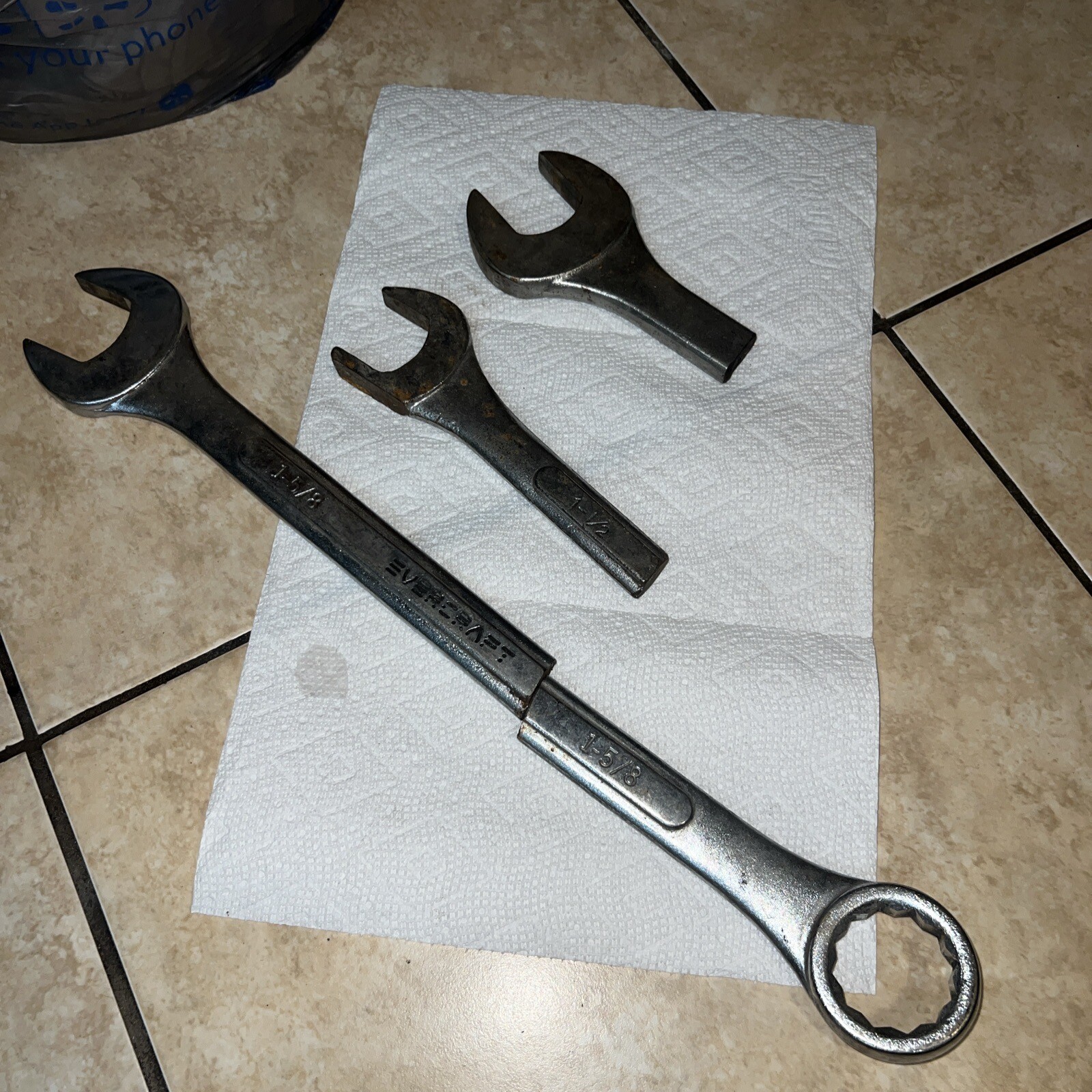 3 Evercraft 1-5/8” 1 -1/2 Jumbo Wrench Heads