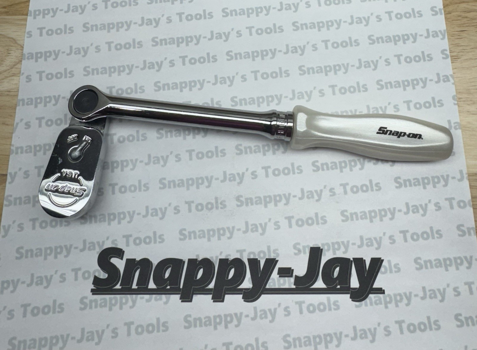 Snap-on Tools PEARL WHITE 3/8″ Drive Hard Grip Multi-Position Ratchet FHD80MPPW