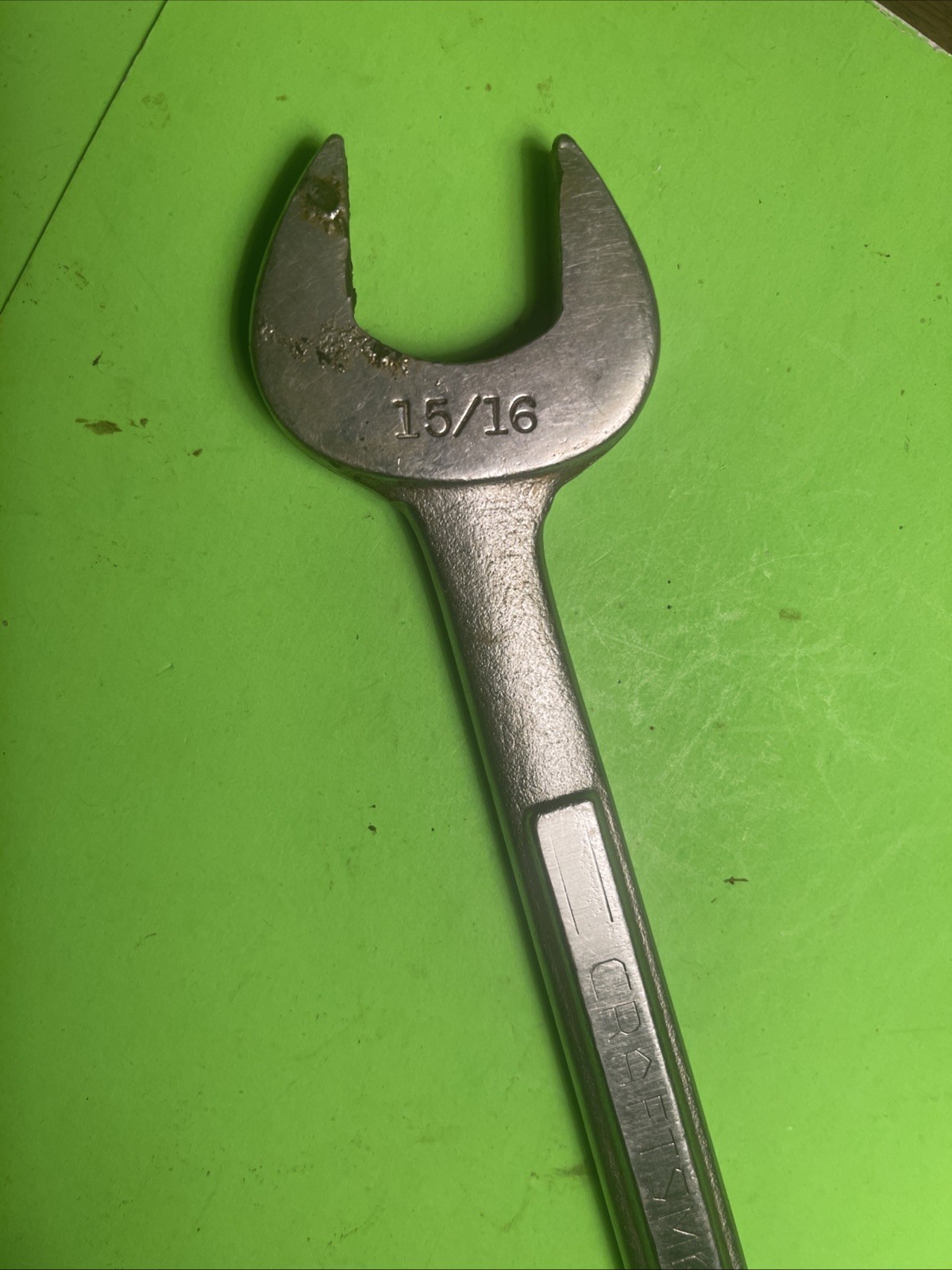 Craftsman 15/16” x 1” =V= Double Open End Combination Wrench USA Vintage
