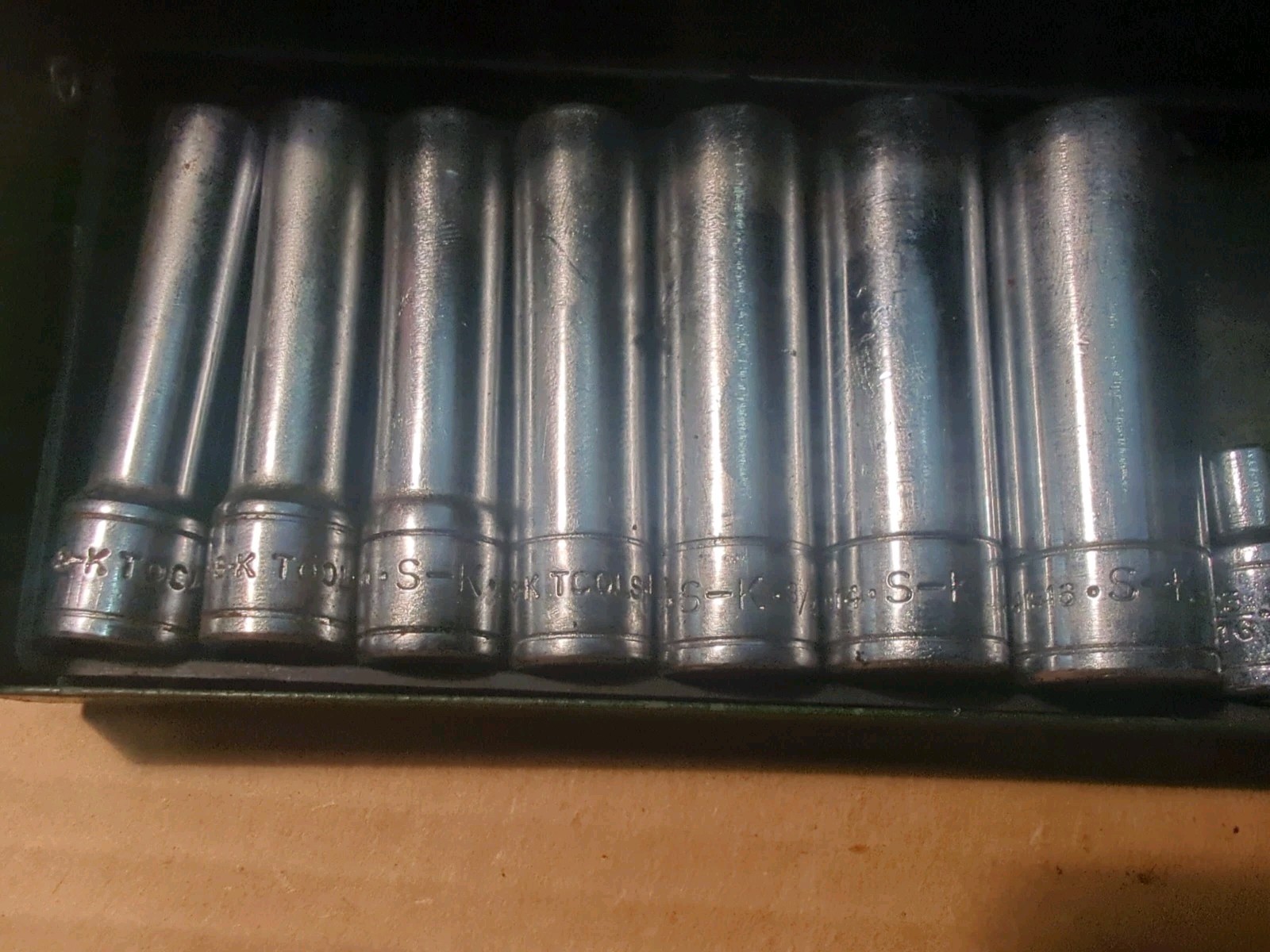 Nice Vintage SK Tools USA 1/4” Drive Socket Set Sae Deep Shallow 19pcs S-K