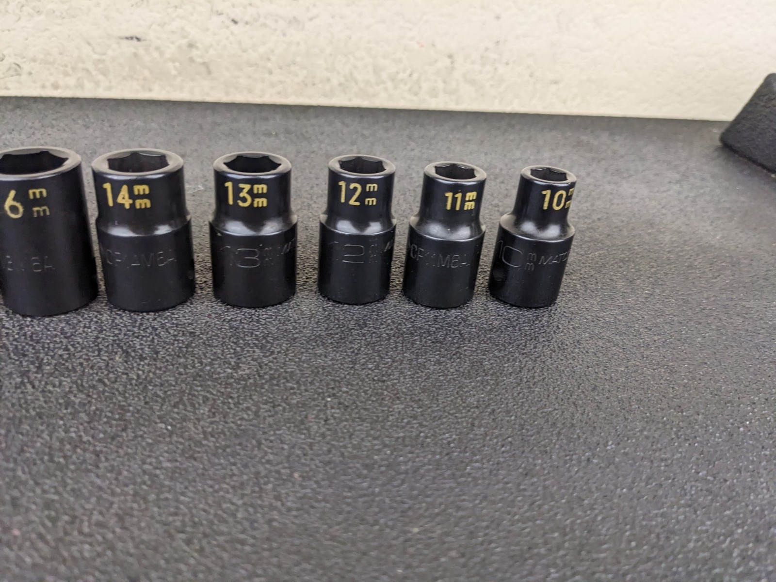 #aw458 MATCO Tools NEW 1/2″ Drive METRIC 6 POINT IMPACT SOCKET SET