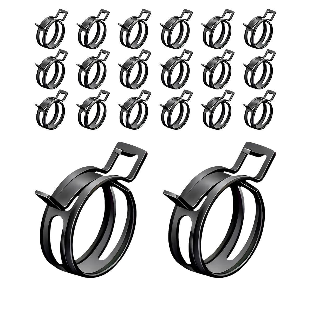 Wevdn 20PCS 5/16″ ID Spring Band Type Clamps, 8mm Manganese Steel 20PCS,
