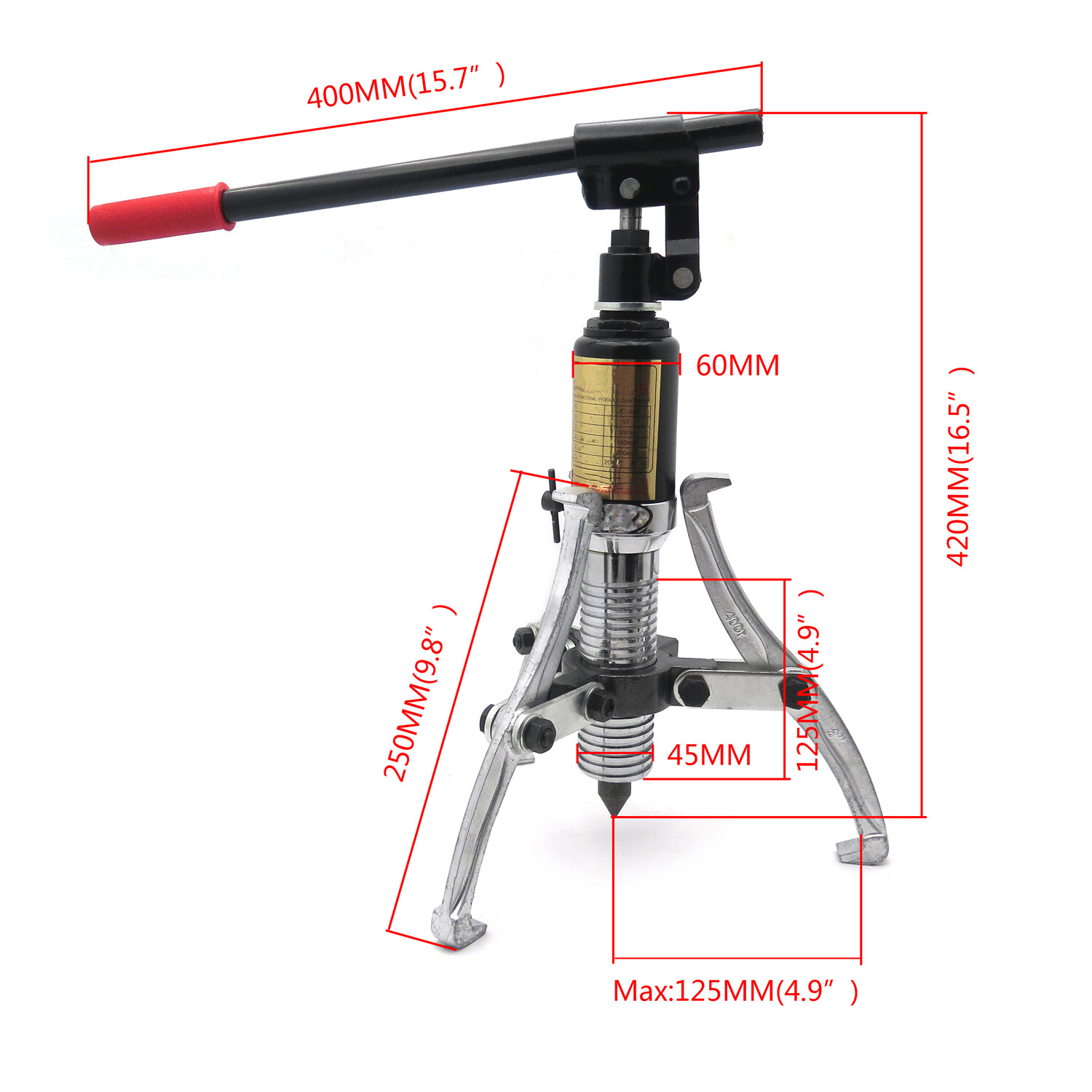 10 Ton Hydraulic Gear Puller Pulling 3in1 Pumps Oil Tube Drawing Machine w/ Case