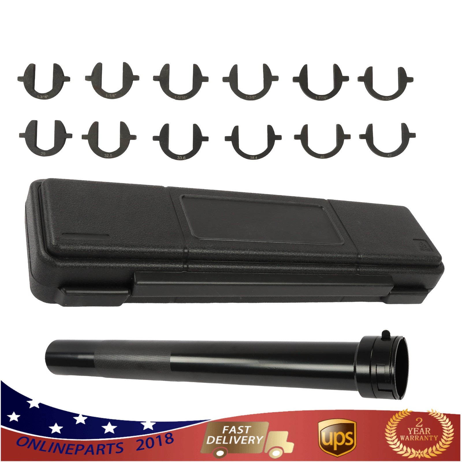 13pc Inner Tie Rod Removal Installation Tool Set with 12 SAE + Metric Adaptors