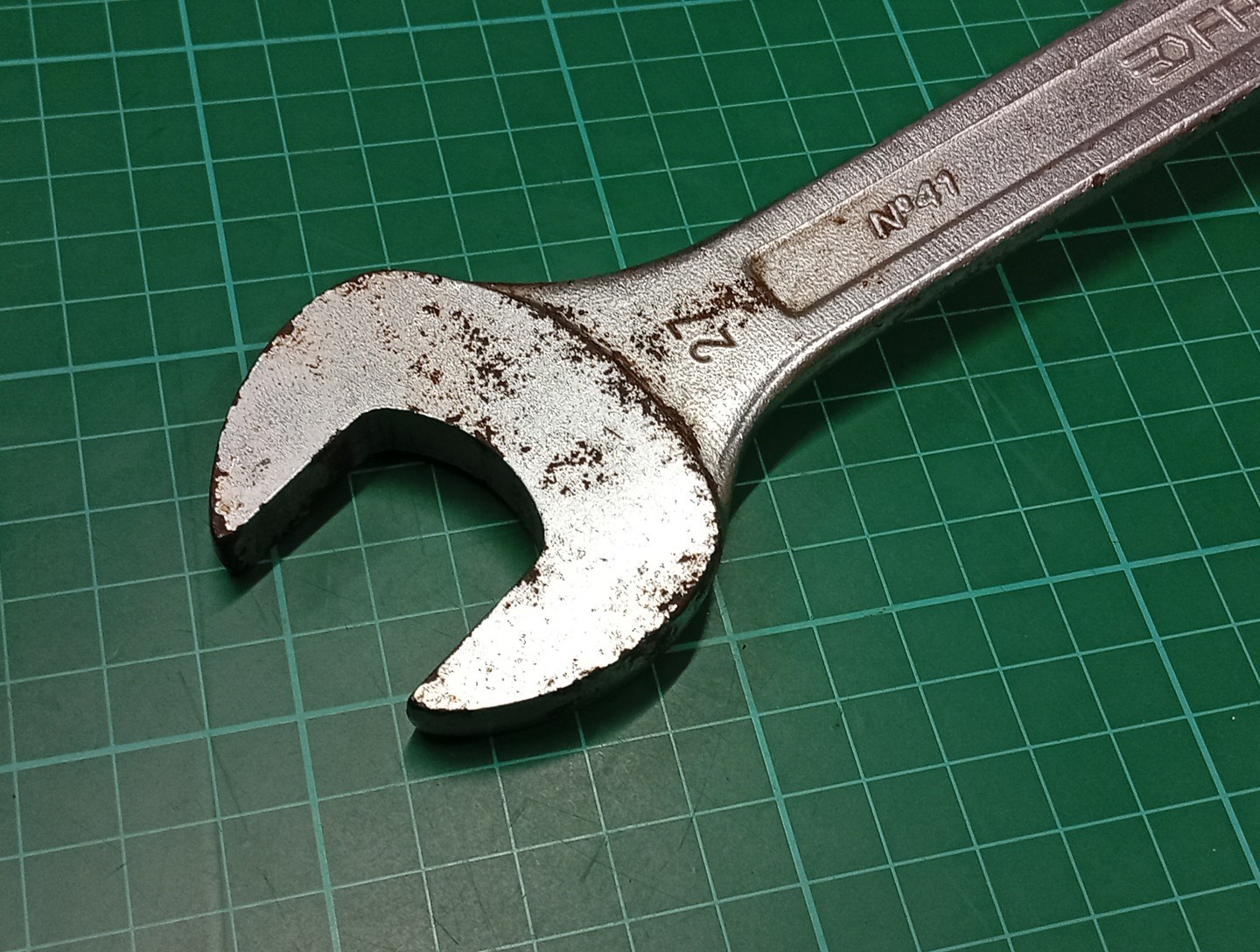 Vintage Facom Vanachrome No41, 27mm Offset Combination Spanner, Made In France