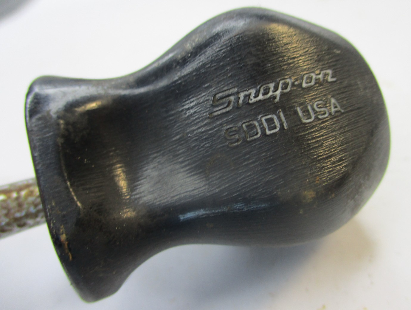 Vintage Snap on SDD1 Flat / Slotted Short / Stubby Black Hard Handle Screwdriver