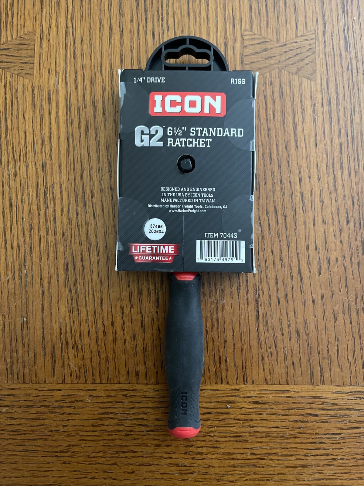 ICON 1/4 in Drive Professional Ratchet w/Comfort Grip R1SG 6 1/2″ Standard 70443