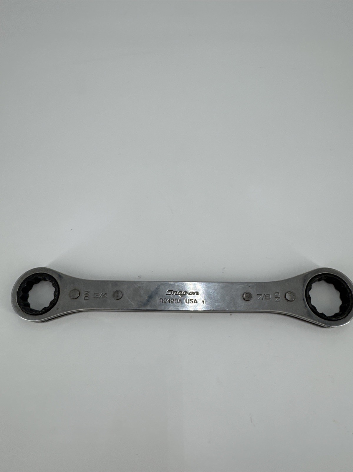 Snap On R2428A Double Box End Ratcheting Wrench 3/4″ 7/8″