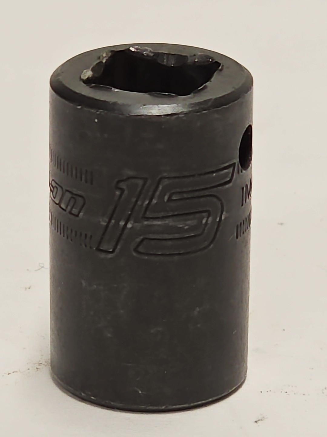 Snap-on Tools USA 1/2″ Drive 15mm Metric 6pt Shallow Impact Socket IMM150A