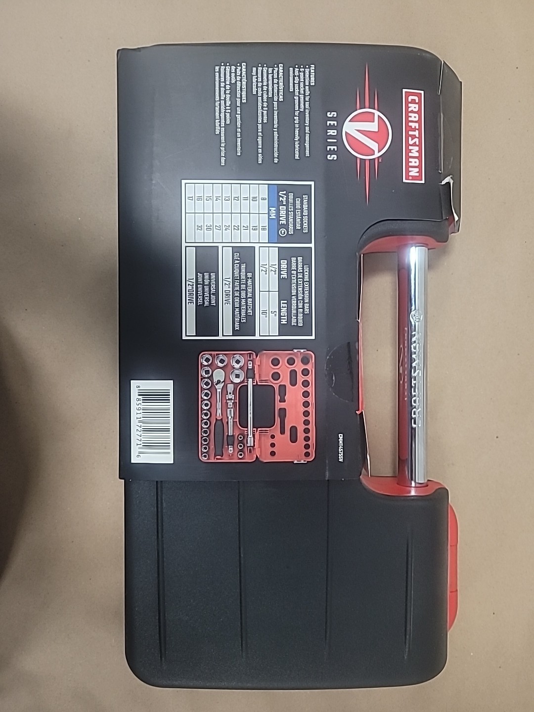 Craftsman V Series 21 Piece 1/2″ Drive Shallow SAE Socket Set CMMT45754V