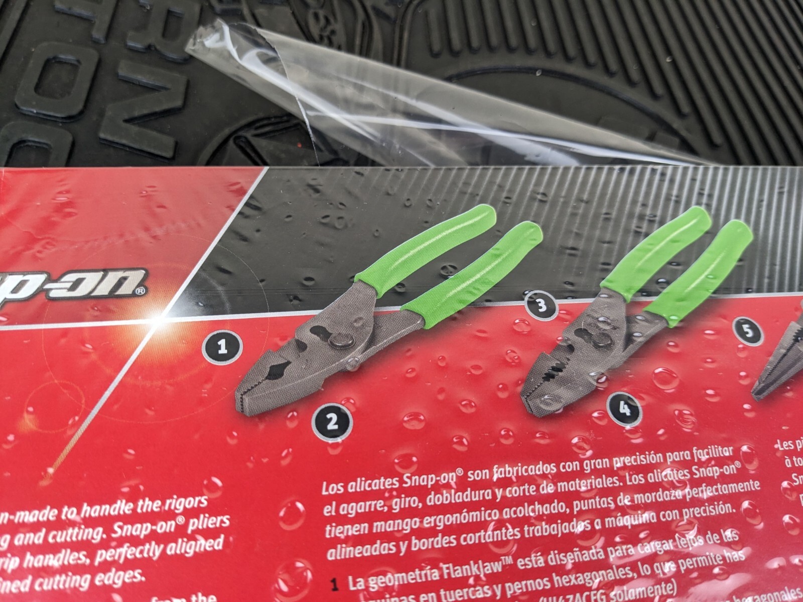 #ba860 Snap-on Tray for USA Green 3pc Soft Grip Slip Joint Pliers PL347ACFG