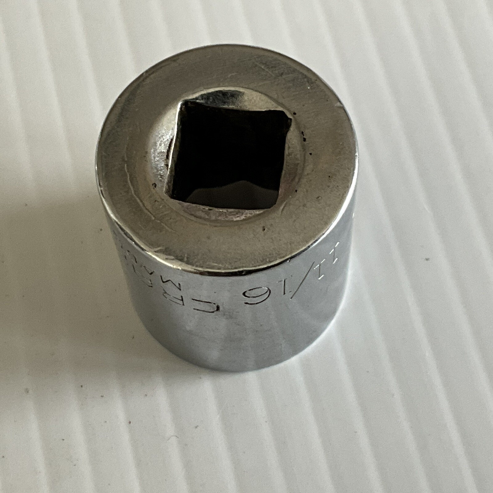Vintage Craftsman 11/16″ Shallow Socket 3/8″ Drive Model G 44336 USA 12 Point