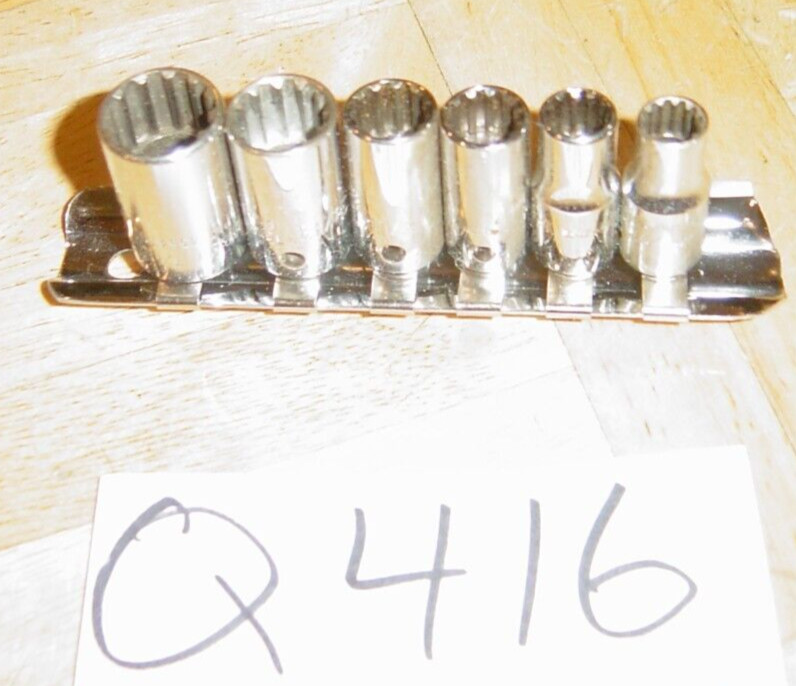 SNAP-ON TOOLS 6 PIECE 1/4 DRIVE SAE. SPLINE HEX SHALLOW SOCKET SET