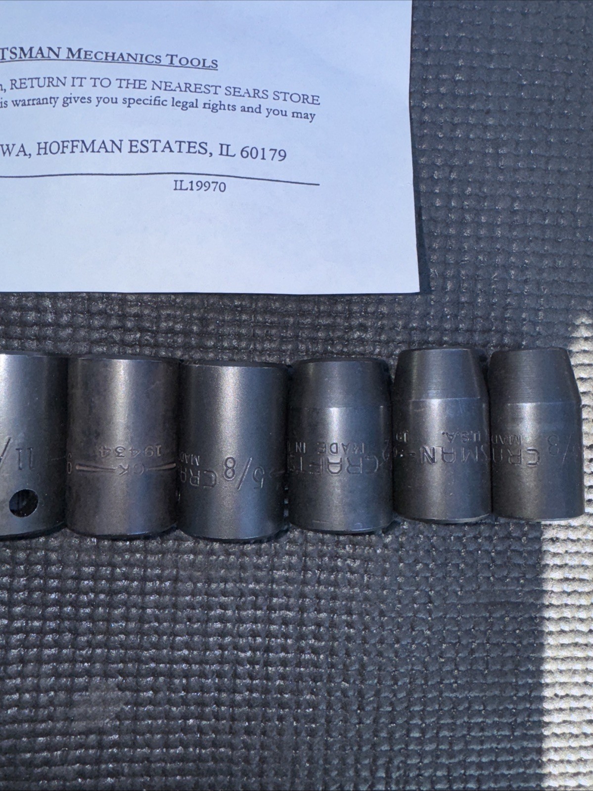 Sears Craftsman USA Nos Impact socket Set Catalog 1/2” Drive SAE 19970 GK