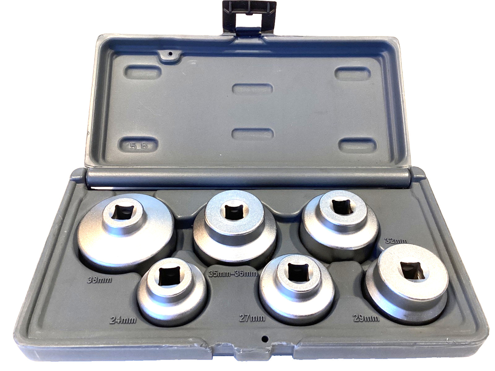 Matco Tools 6 Piece Oil Filter Socket Wrench Set In Snap Latch Case OFSR60 NICE