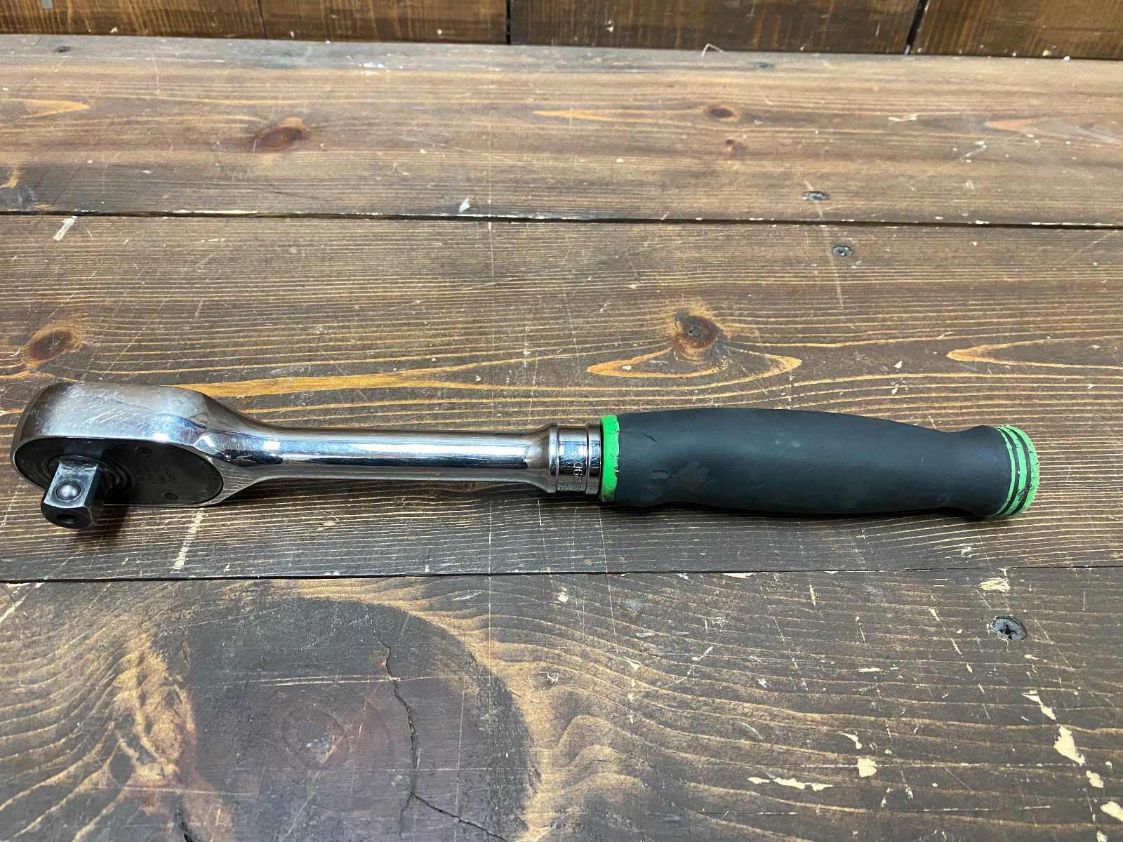 Snap On 1/2″ Drive | 80 Teeth | Soft Grip Handle Green | Quick Release | SHR80AG