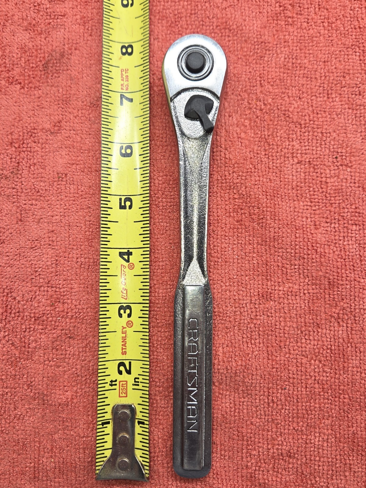Vintage Craftsman USA K1W 44808 3/8» Teardrop QR Long Handle (7.75″) Ratchet