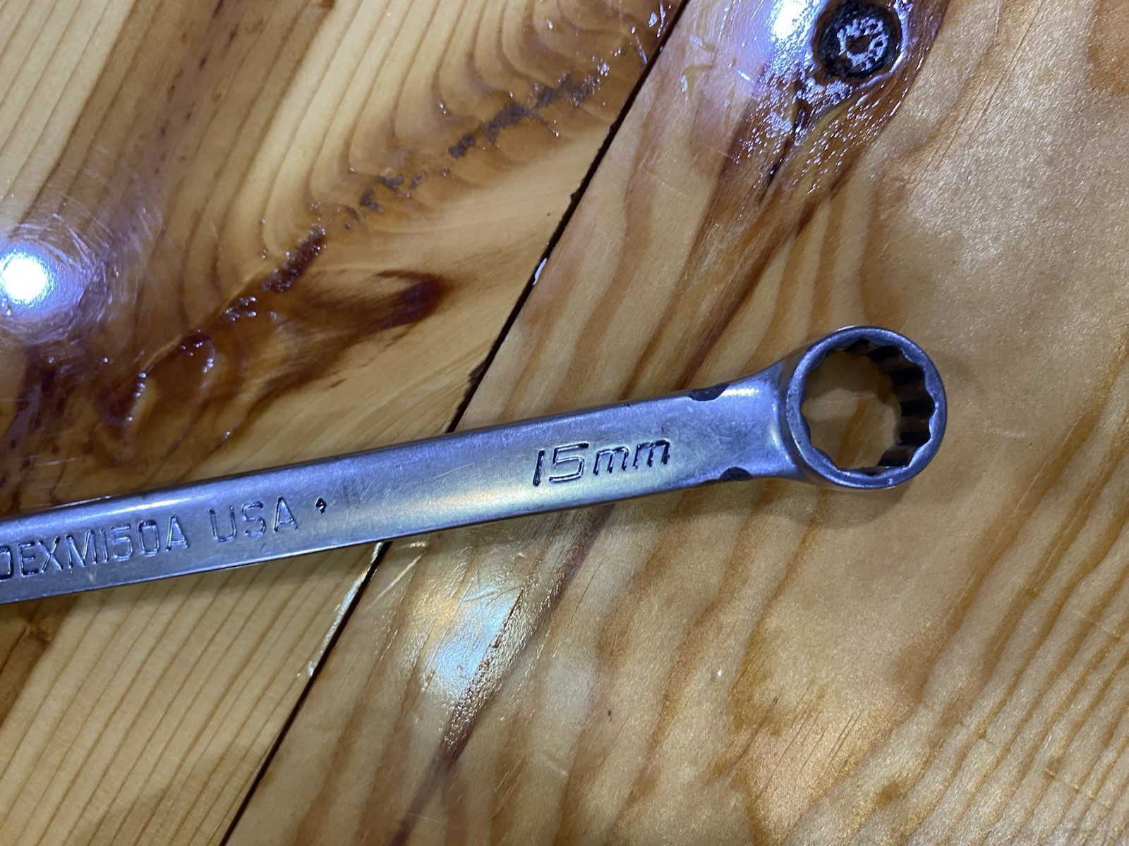 Snap-on Tools OEXM150A 15mm Open End Combination Wrench 12 Point USA