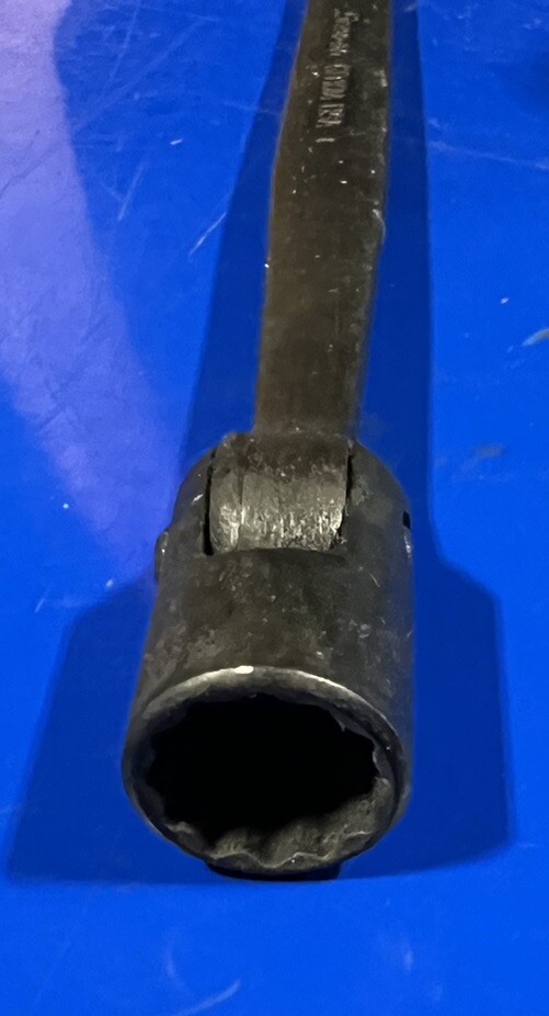 Snap On 7/16” Flex Head Socket Open-End Combination Wrench SAE GFHO14 Black NEW