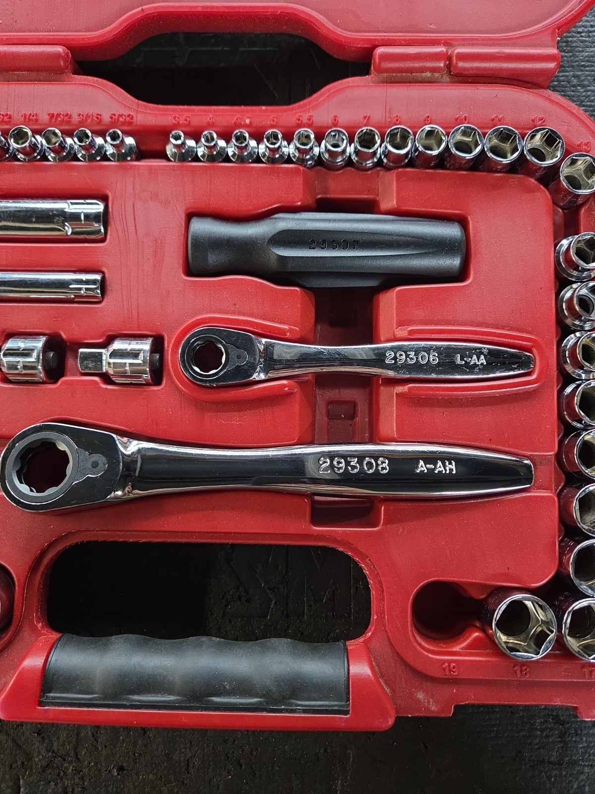 Sears CRAFTSMAN 51 Piece Max Axess Pass Thru Tool Set 29309 Missing 19mm, 1/2