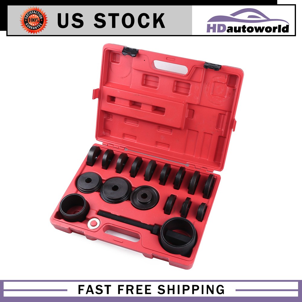 23PCS WHEEL DRIVE BEARING PRESS TOOLS REMOVAL ADAPTER PULLER PULLEY FWD FRONT