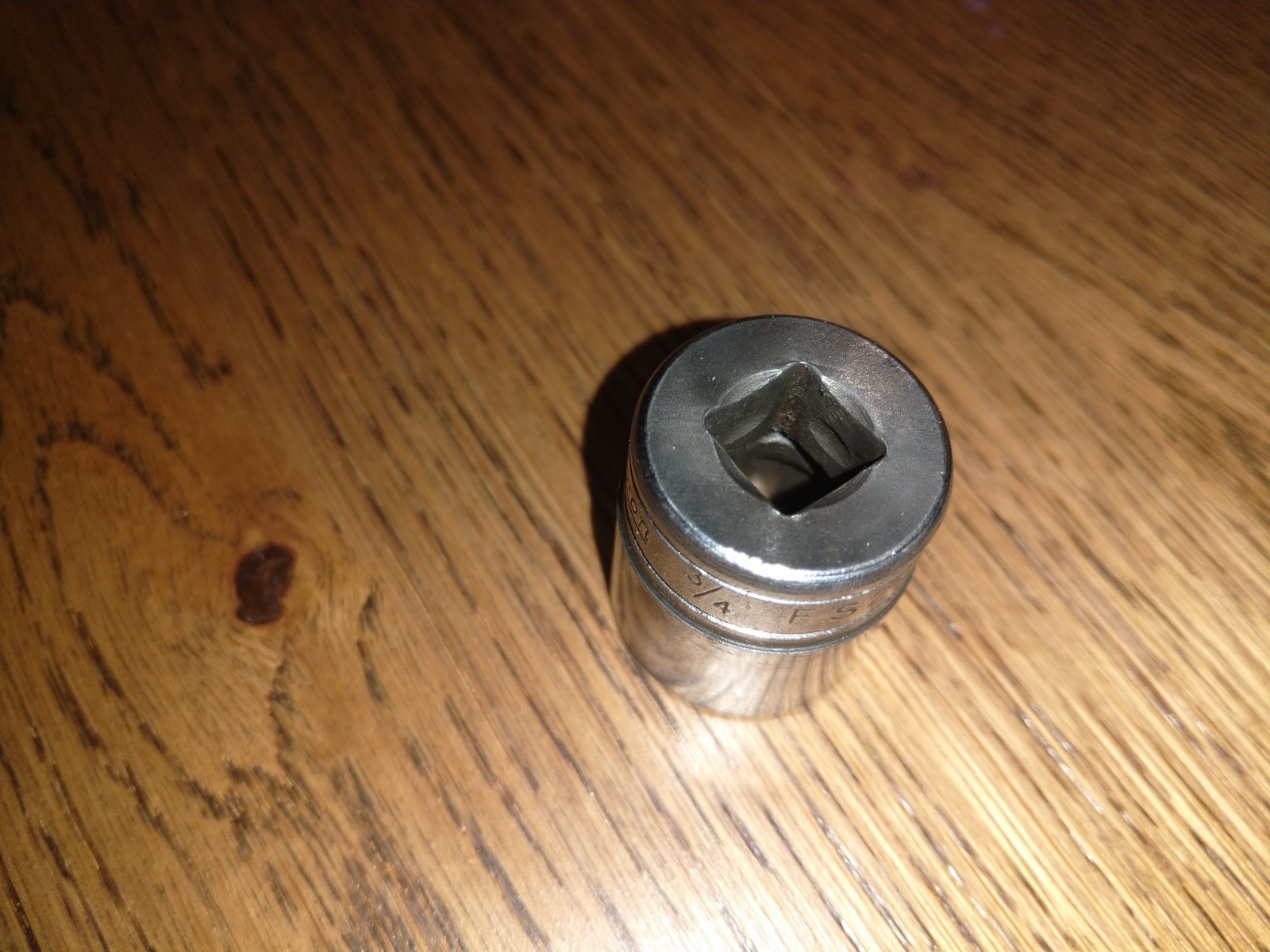 Snap-on Canada FS241 3/8″ drive 6-point SAE 3/4″ Flank drive shallow socket