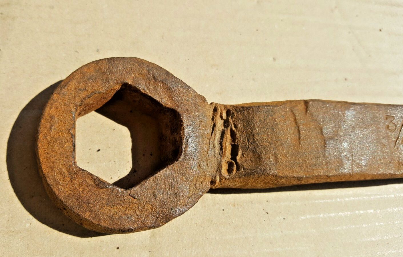 Vintage Handmade Heavy Duty Ring Spanner Classic Tractor Car Workshop Display
