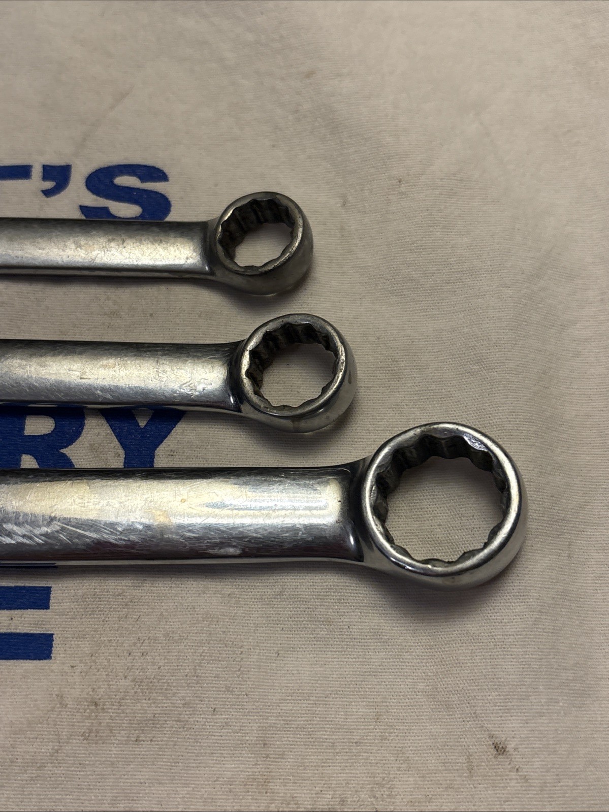 1991 Snap-on Tools USA 3pc Combo Wrench Set OEX16A 1/2″ OEX18A 9/16″ OEX24A 3/4″