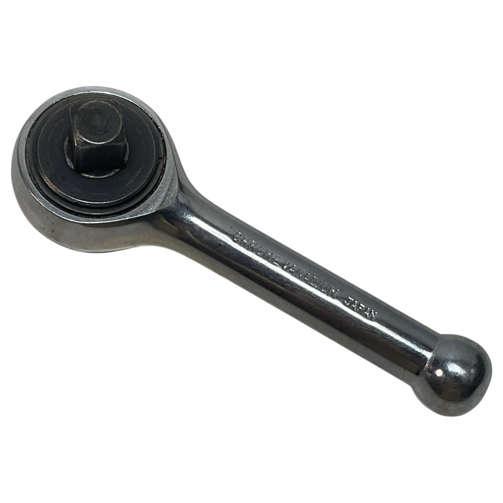Truecraft 30135 3/8″ Drive Stubby Ratchet Chrome Round Head Japan Tool Mechanic