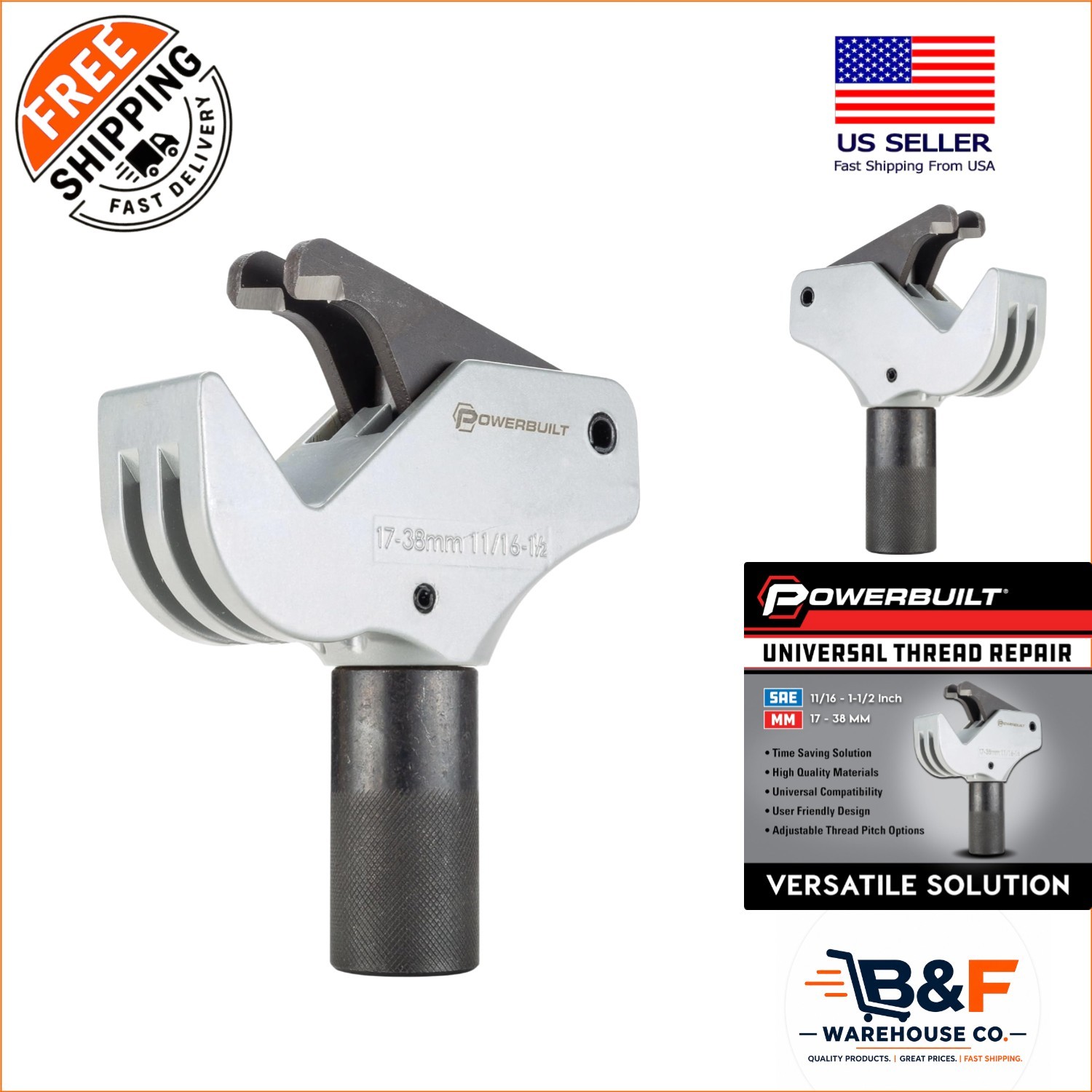 Universal Thread Repair Tool for SAE & Metric – Quickly Fix Damaged Threads