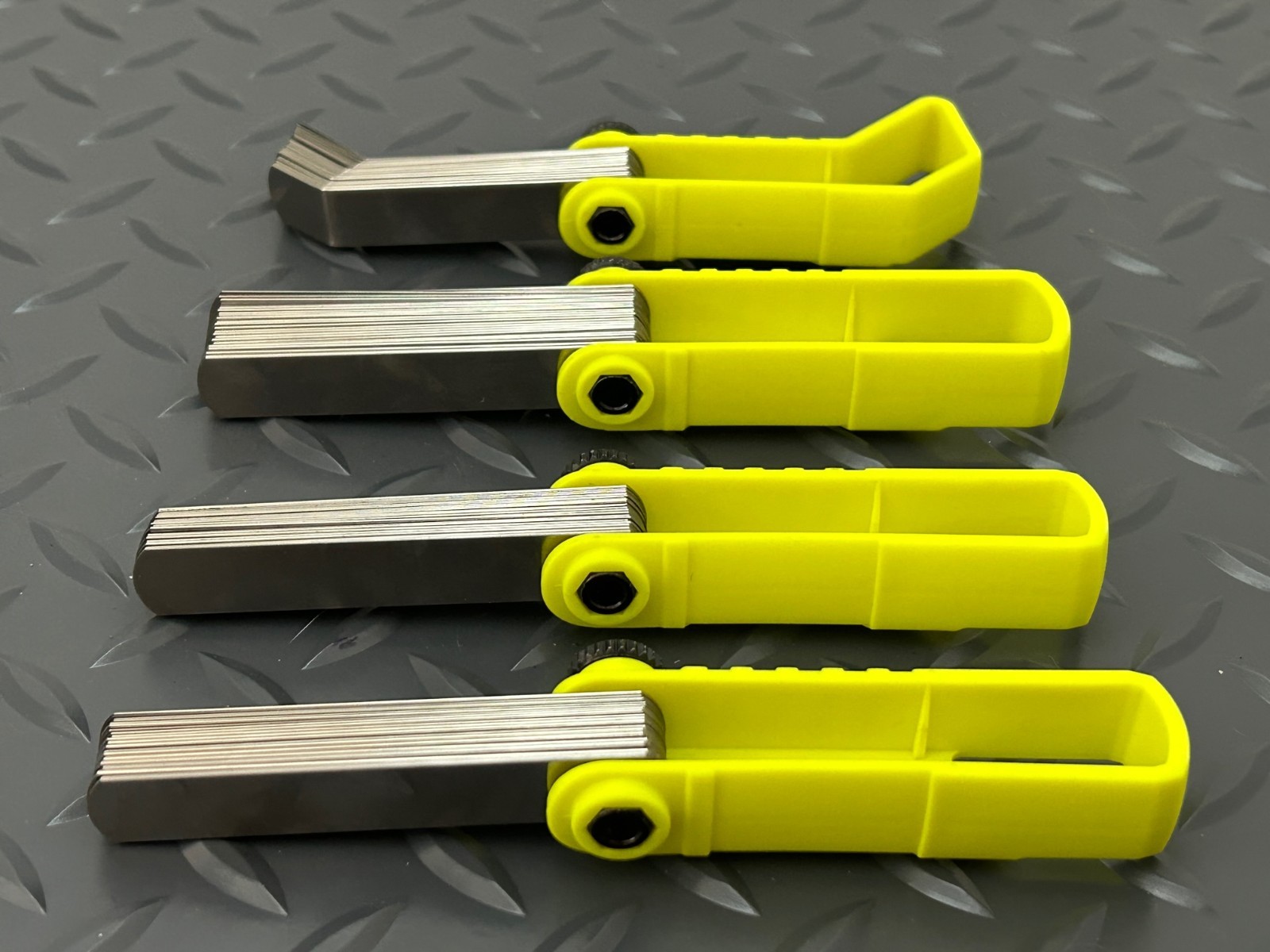 Snap-on Tools USA NEW HI VIZ 4pc Offset 45° & Straight Feeler Gauge Blade Sets