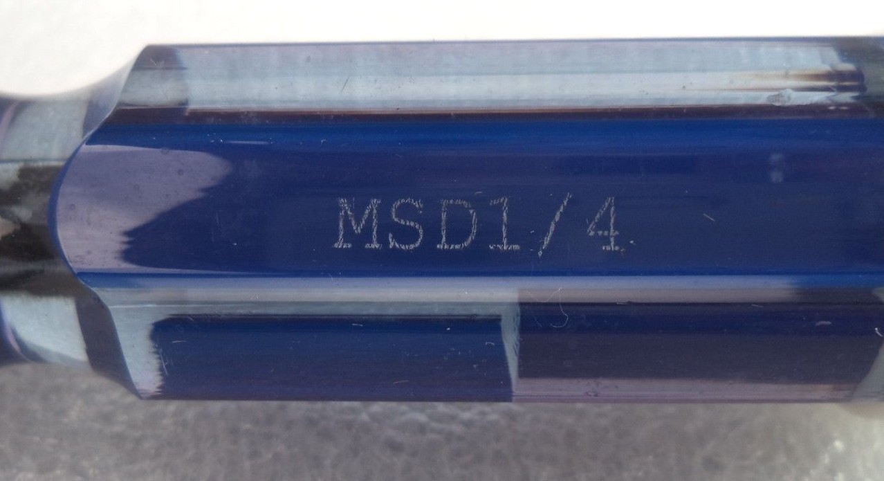Genuine MSD 1/4-in Precision Screwdriver (no bits) w/storage handle, pn MSD1/4