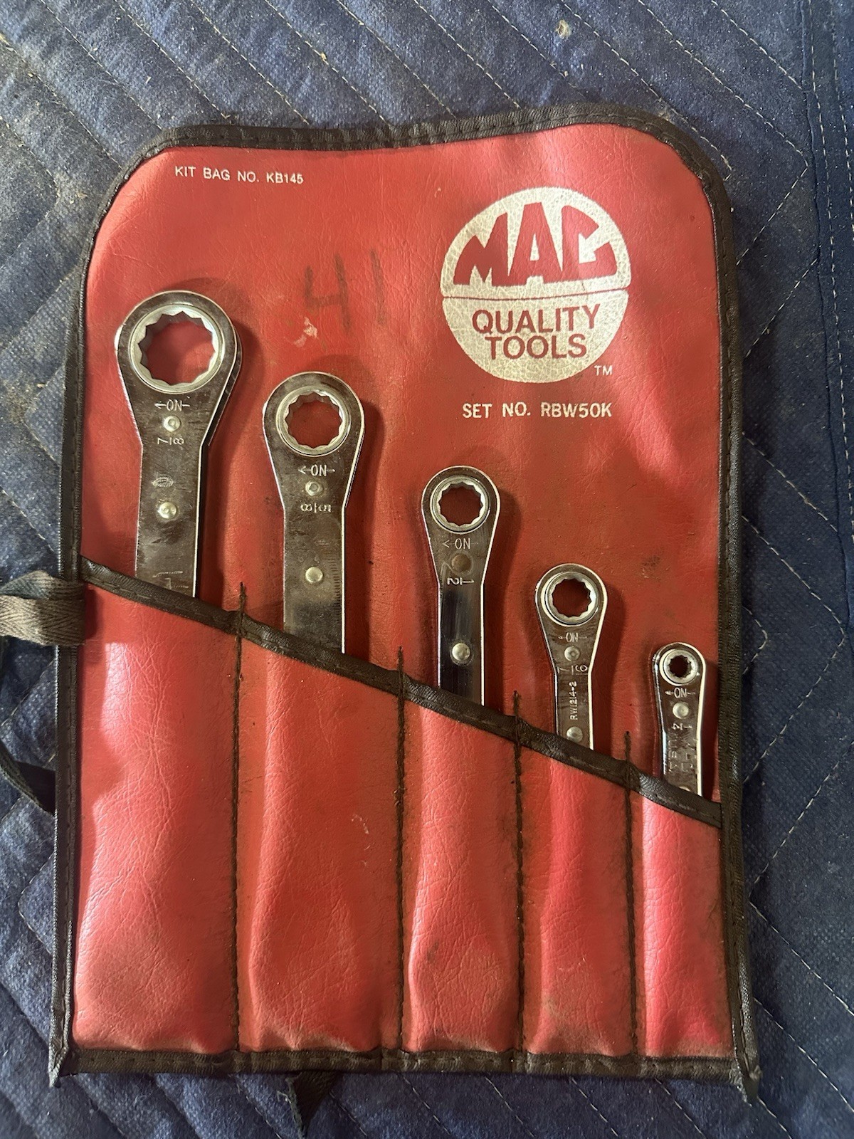 Mac Tools Wratcheting Wrenches 7/8”-1/4” Set No. RBW50k Plus Extras