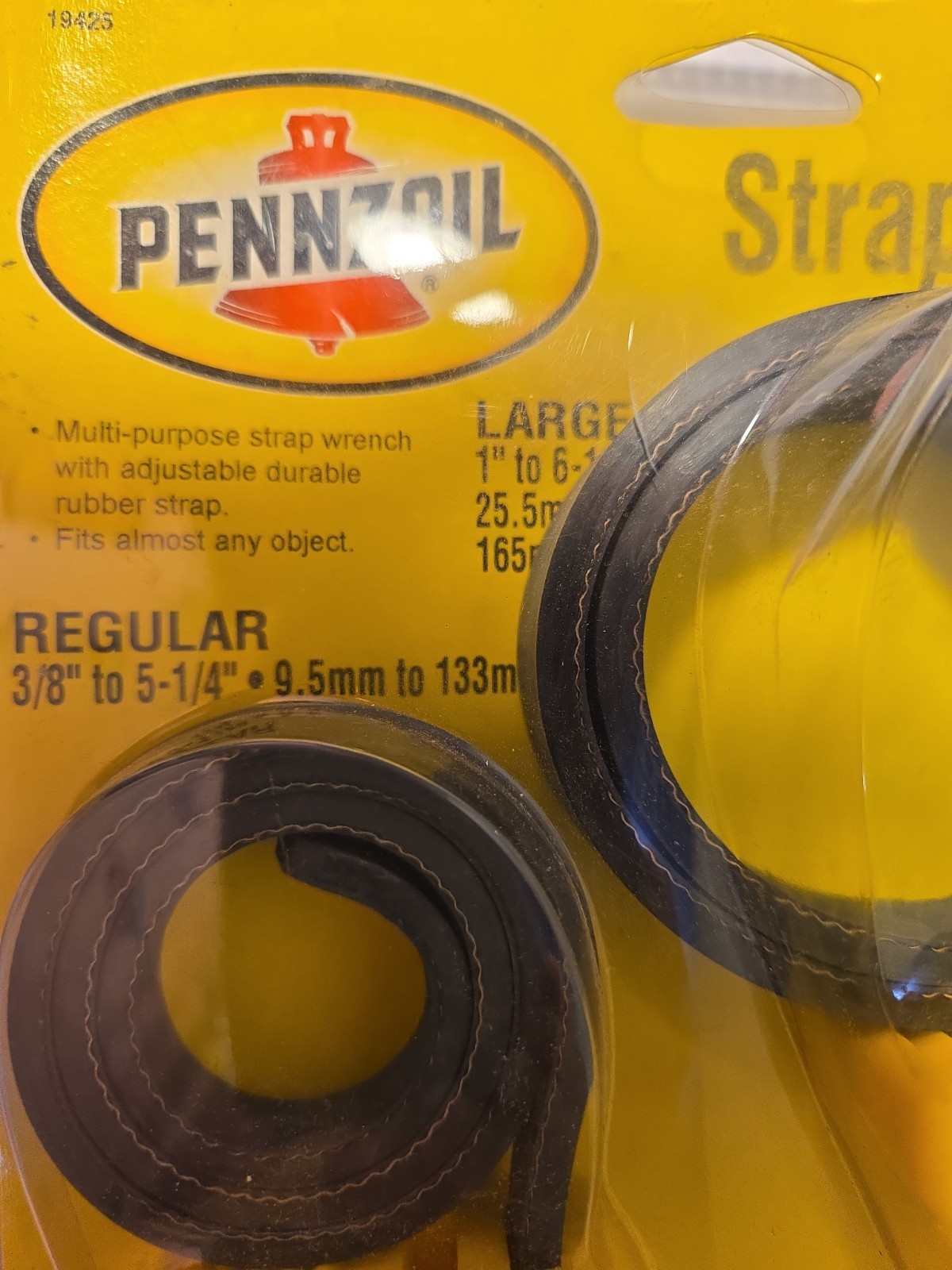 PENNZOIL Strap Wrench Set (Reg 3/8″ to 5-1/4″ & Lg 1″ to 6-1/2″) #19425 NIB