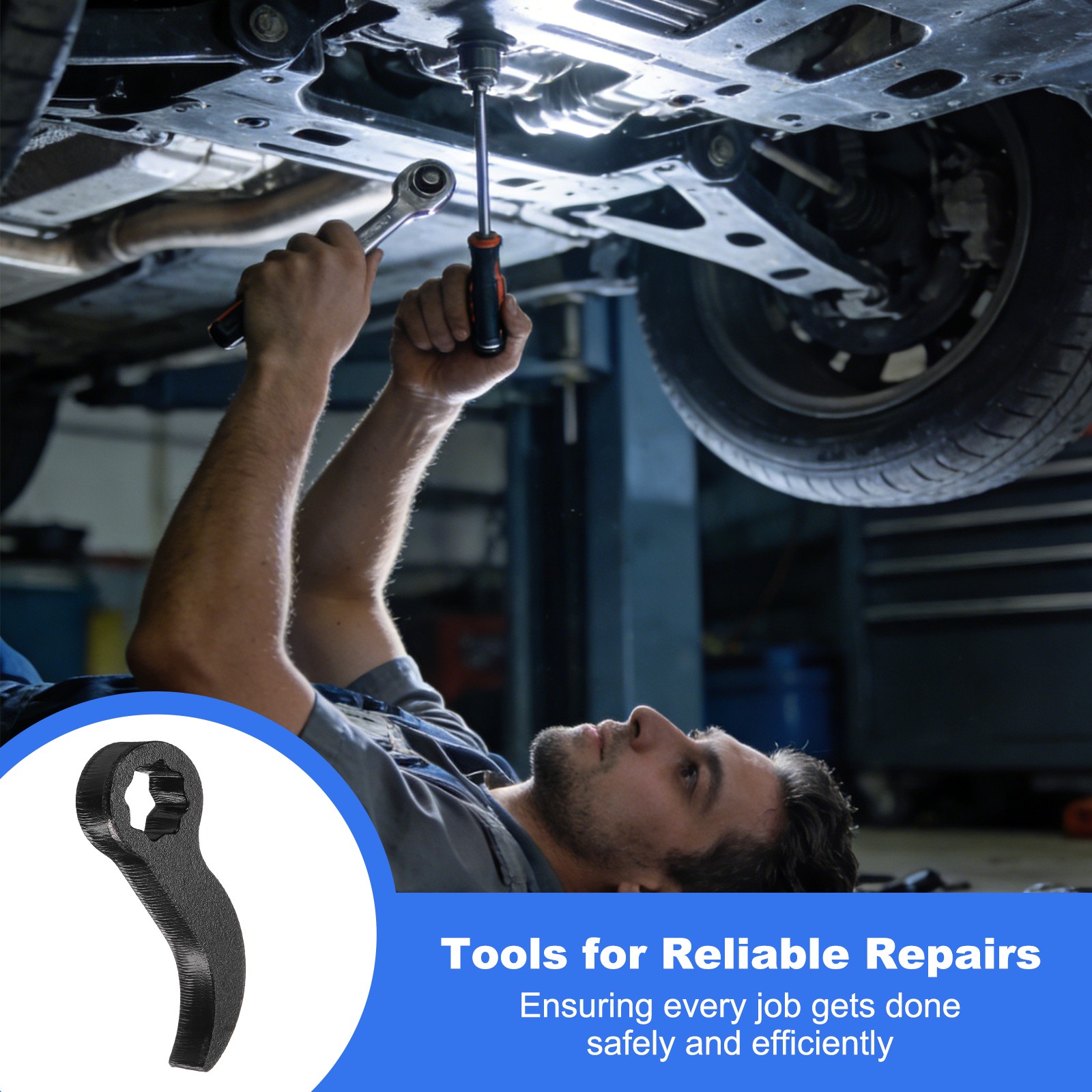 2PCS Pry Bar Wrench Adapter, 1/2″ D Star-shaped Carbon Steel Pry Bar Wrench