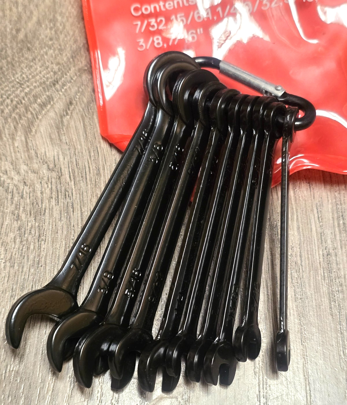 Pro Tools 10pc SAE Midget / Mini Combination Black Wrench Set 5/32″ to 7/16″