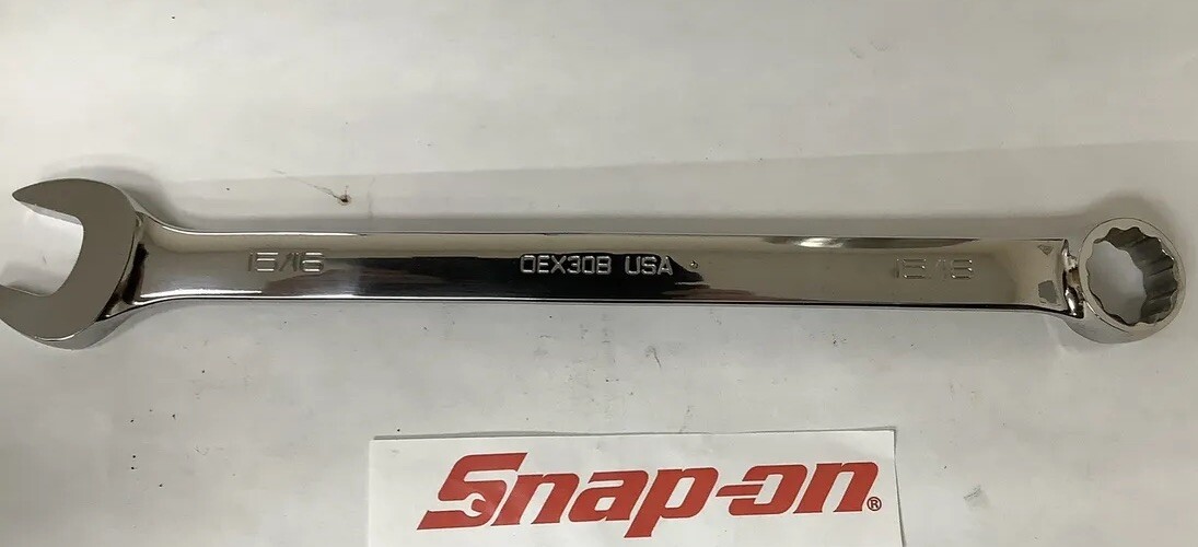 NEW Snap-On Tools OEX30B 12-Point SAE 15/16” Flank Drive Combination Wrench USA