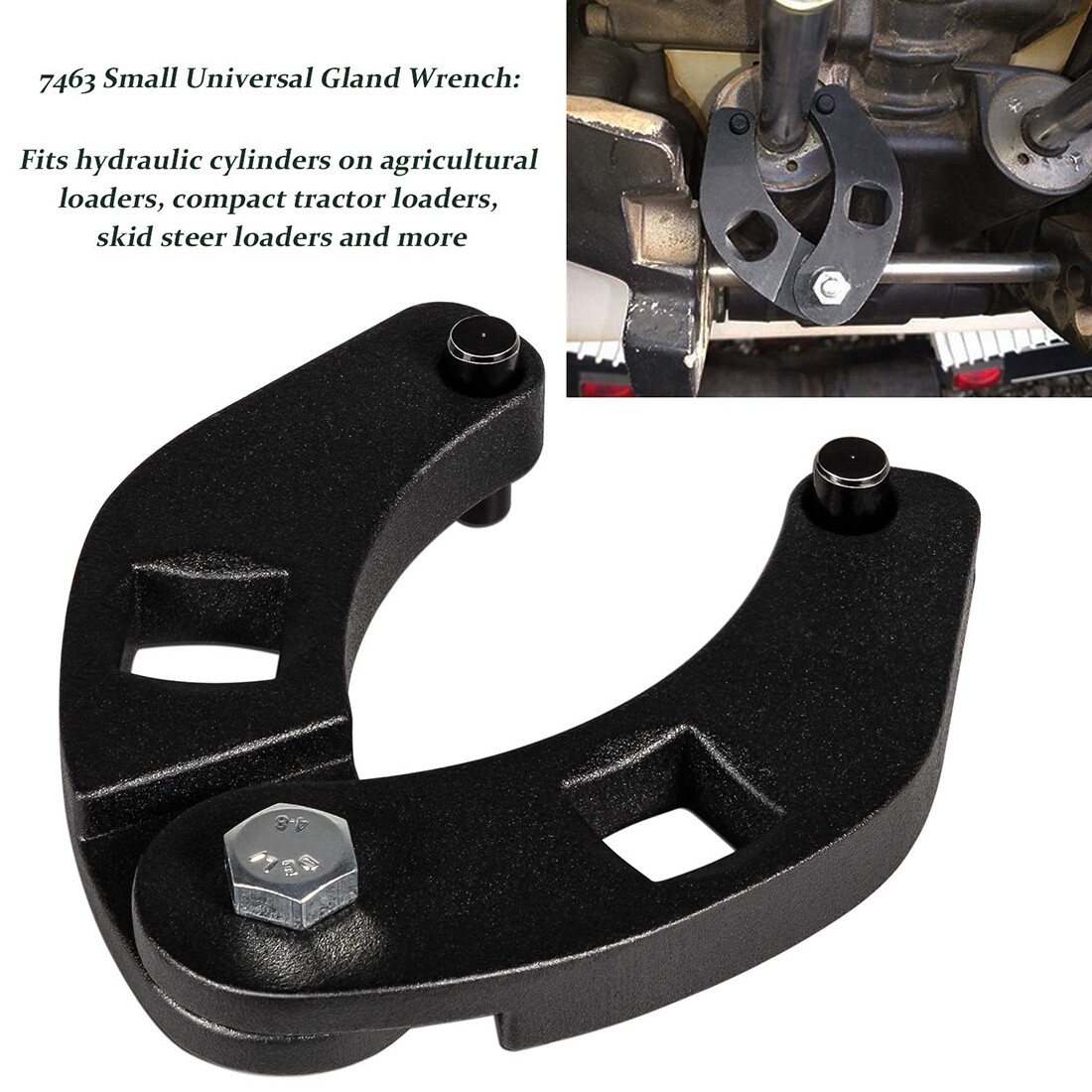 7463 Small Adjustable Gland Nut Wrench for Hydraulic Cylinders Farm Construction