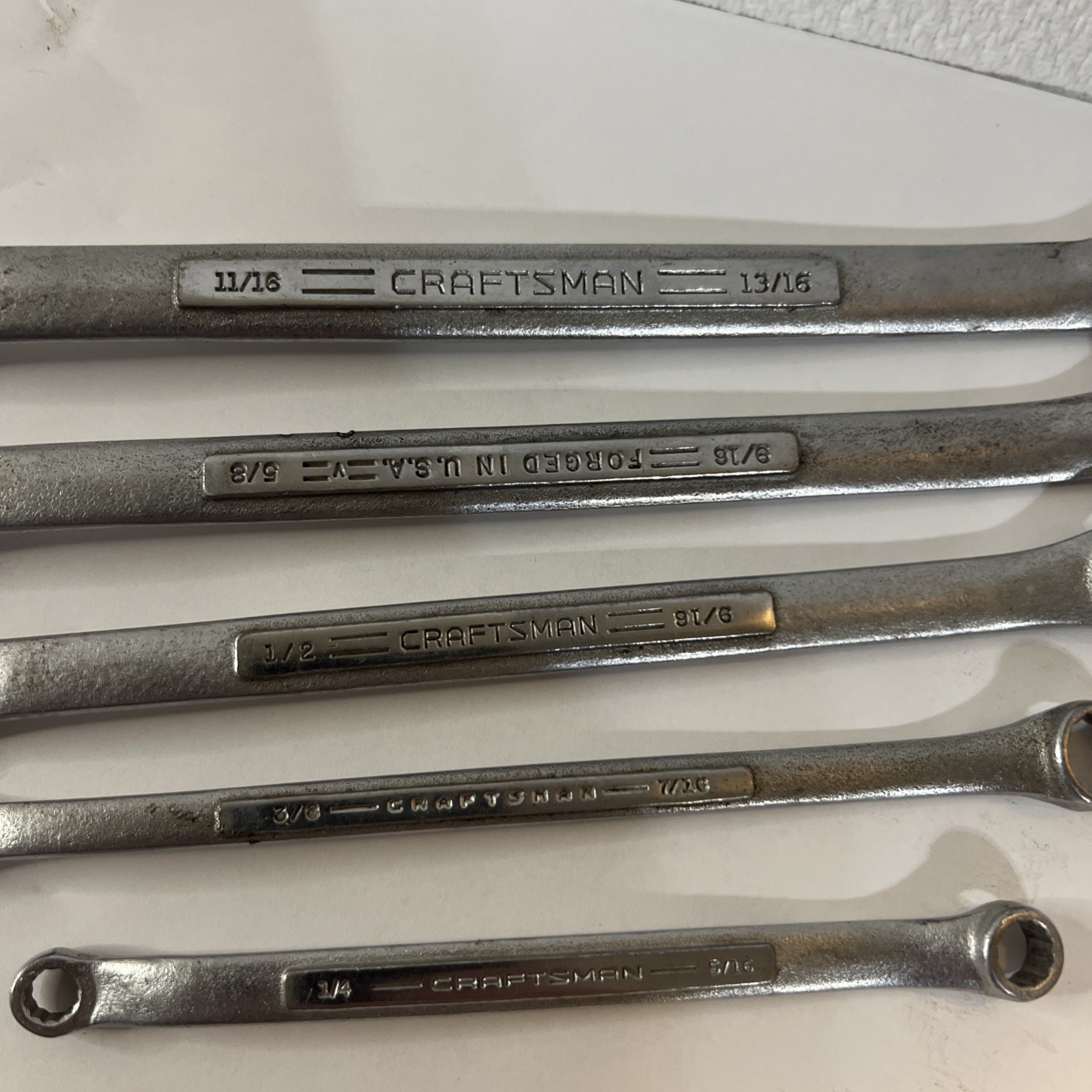 Craftsman Double Box End Offset Wrench Set Of 5 From 1/4-13/16 Inch SAE USA