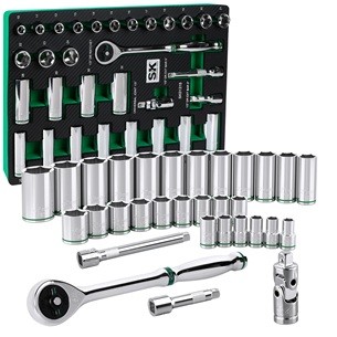 Sk Tools USA 01315-216P 31 Piece 1/2″ Drive Metric Standard & Deep Socket Set