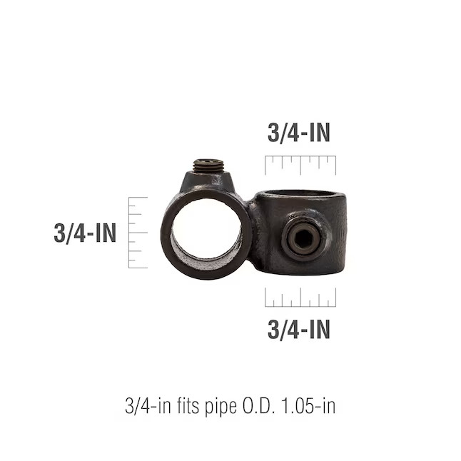 SteelTek 3/4-in Structural Black Crossover 962243 FAST SAME DAY SHIP